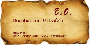 Buchholzer Olivér névjegykártya